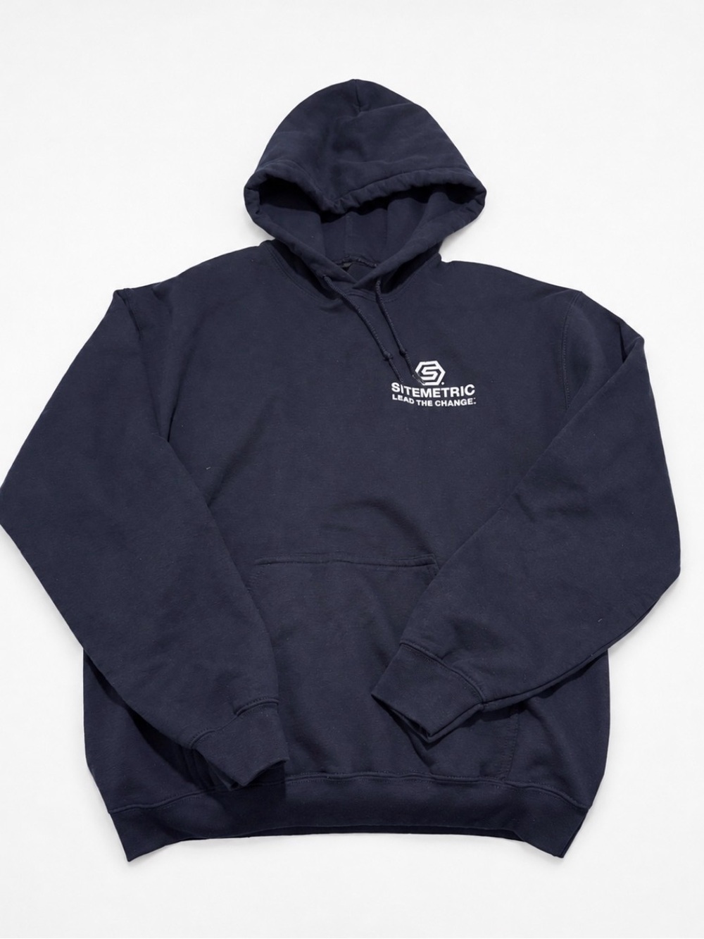 Gildan Navy Pullover Hoodie with Small Chest Logo
